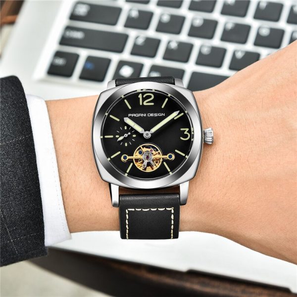 PAGANI DESIGN Fashion Luxury Top Brand Men s Automatic Mechanical Watch High Quality Leather Military Waterproof 1