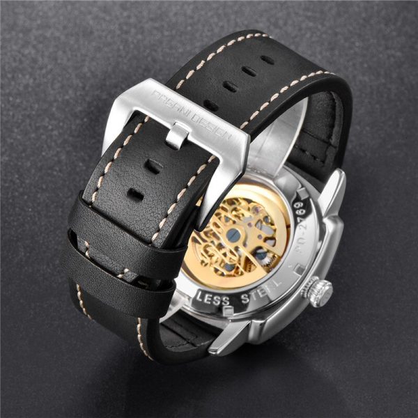 PAGANI DESIGN Fashion Luxury Top Brand Men s Automatic Mechanical Watch High Quality Leather Military Waterproof 2