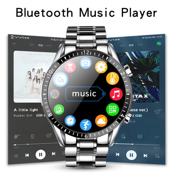 2021 New Smart Watches Men Full Touch Screen Sports Fitness Watch IP67 Waterproof Bluetooth For Android 1
