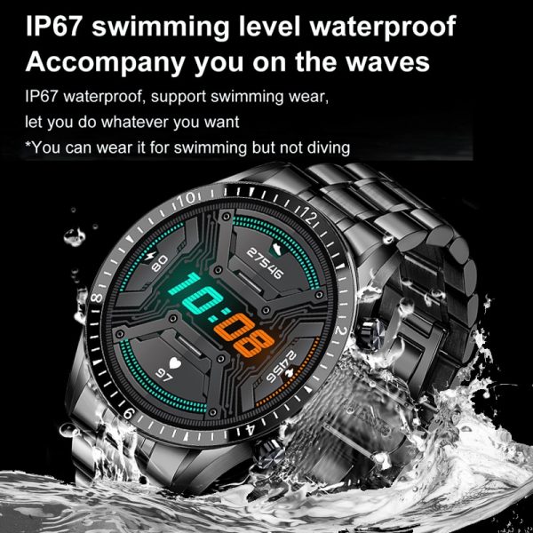 2021 New Smart Watches Men Full Touch Screen Sports Fitness Watch IP67 Waterproof Bluetooth For Android 2